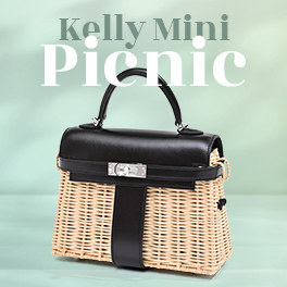 A charming masterpiece, the “Kelly Mini Picnic” combines delicate wicker craftsmanship with timeless elegance.